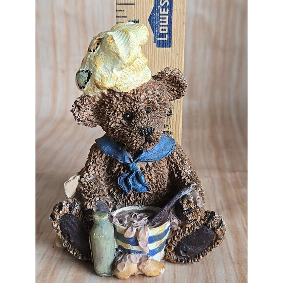 K's Collection Figurine COOKING Bear W BOWL CHEFS HAT 4" - Picture 4 of 9